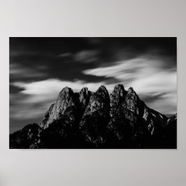 Wolken und Berge Poster