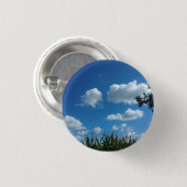 Wolken und blauer Himmel Button (Vorne & Hinten)