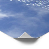 Wolken und blauer Himmel-Don't Weep für mein Gedic Poster (Ecke)