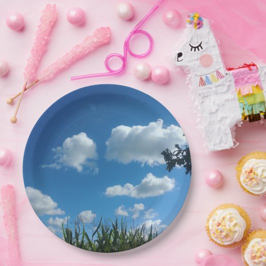 Wolken und blauer Himmel Pappteller (Party)
