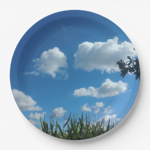 Wolken und blauer Himmel Pappteller