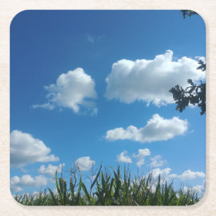Wolken und blauer Himmel Rechteckiger Pappuntersetzer