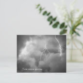 Wolken und Blitze Postkarte (Stehend Vorderseite)