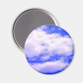 Wolken und "Clear Blue Sky" Magnet (Vorderseite/Rückseite)