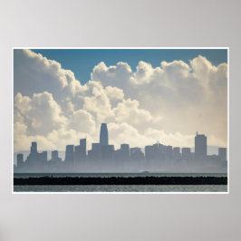 Wolken und die Stadt Poster