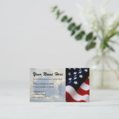 WOLKEN UND FLAGGE VISITENKARTE (Stehend Vorderseite)