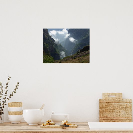 Wolken und Gebirgsposter Poster (Küche)