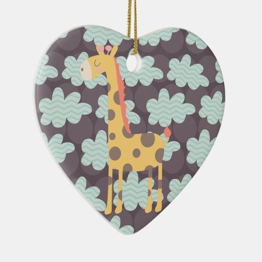 Wolken und Giraffen Keramik Ornament (Rechts)
