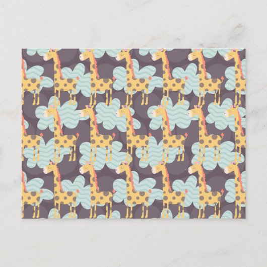 Wolken und Giraffen Postkarte (Vorderseite)