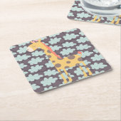 Wolken und Giraffen Rechteckiger Pappuntersetzer (angewinkelt)