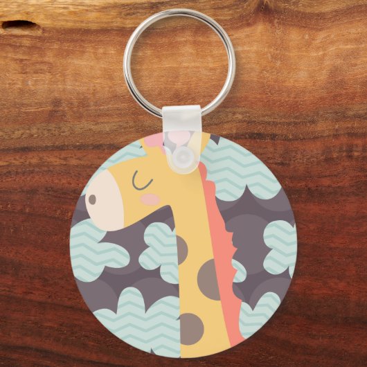 Wolken und Giraffen Schlüsselanhänger (Vorderseite)