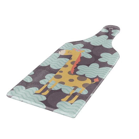 Wolken und Giraffen Schneidebrett (Ecke)