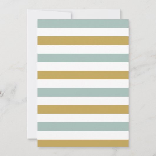 Wolken und Herz Blue und Gold Baby Dusche Einladung (Rückseite)