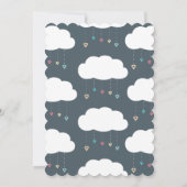 Wolken und Herzdusche Einladung (Rückseite)