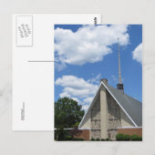 Wolken und Kirche Postkarte (Vorne/Hinten)