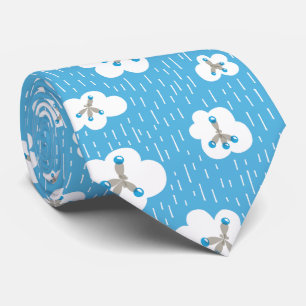 Wolken-und Methan-Molekül-blauer Krawatte