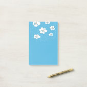 Wolken-und Methan-Molekül-blauer Post-it Klebezettel (Auf Schreibtisch)