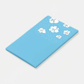 Wolken-und Methan-Molekül-blauer Post-it Klebezettel (angewinkelt)