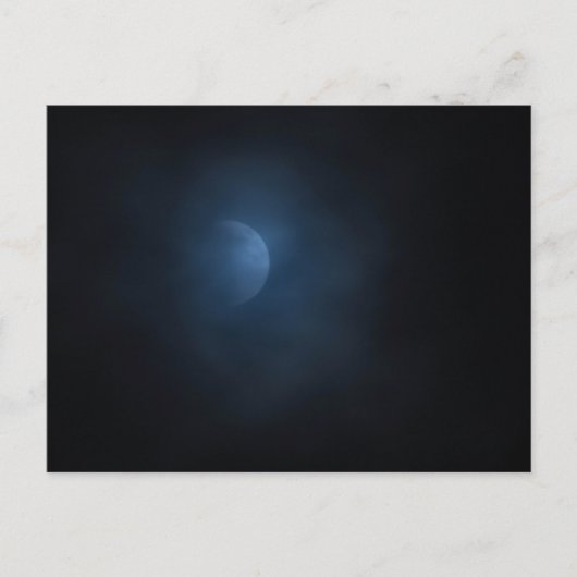 Wolken und Mond Postkarte (Vorderseite)