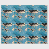 Wolken und Regen Geschenkpapier (Flach)