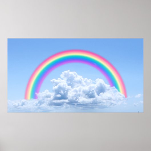 Wolken und Regenbogen Poster (Vorne)