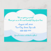 Wolken und Regenbogen - Save the Date Karte (Rückseite)