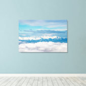 Wolken und Schneeberg Triglav Leinwanddruck (Insitu (Holzboden))