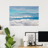 Wolken und Schneeberg Triglav Poster (Heimbüro)