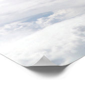 Wolken und schwacher Mond Poster (Ecke)