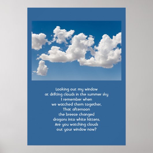 Wolken und Sky Poster (Vorne)