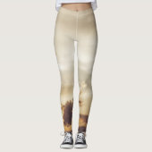 Wolken und Sonne bei Sonnenuntergang Leggings (Vorderseite)