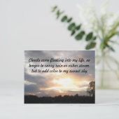 Wolken und Sonne Postkarte (Stehend Vorderseite)
