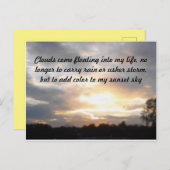 Wolken und Sonne Postkarte (Vorne/Hinten)