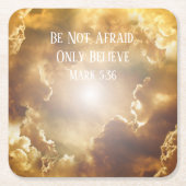 Wolken und Sonne, seien Sie nicht davor, nur glaub Rechteckiger Pappuntersetzer (Vorderseite)