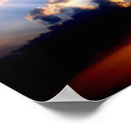 Wolken und Sonnenschein Poster (Ecke)