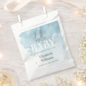 Wolken und Sterne Hallo Kinderdusche Geschenktütchen (Ausgeschnitten)