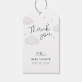 Wolken und Sterne Vielen Dank Geschenkanhänger (Vorderseite)