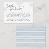 Wolken und Sternenbücher für die Babyumschließkart Begleitkarte (Vorne/Hinten)