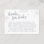 Wolken und Sternenbücher für die Babyumschließkart Begleitkarte (Vorderseite)