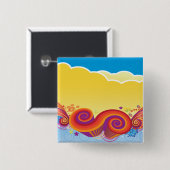 Wolken und Wirbel Button (Vorne & Hinten)