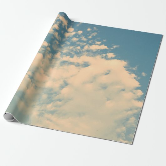 Wolken - Vintage Farbgestaltung Geschenkpapier (Ungerollt)