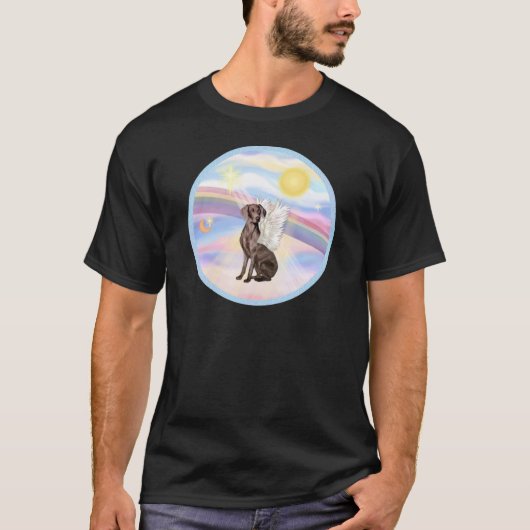 Wolken - Weimaraner Engel T-Shirt (Vorderseite)