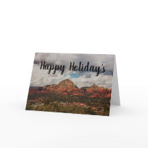 Wolken, wenn sie in Sedona Happy Holiday rollen