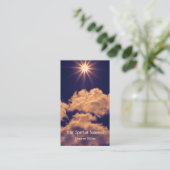 Wolken White Blue Sky Beautiful Sunset Spiritual Visitenkarte (Stehend Vorderseite)