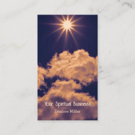 Wolken White Blue Sky Beautiful Sunset Spiritual Visitenkarte