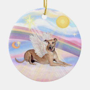 Wolken - Windhund (fawn) Keramik Ornament
