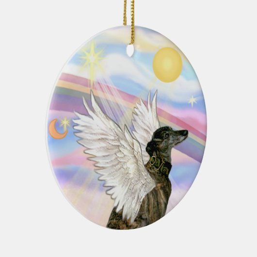 Wolken - Windhund mit Brindle Keramikornament (Rechts)