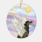 Wolken - Windhund mit Brindle Keramikornament (Links)