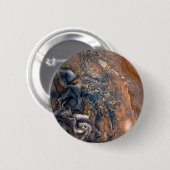 Wolken wirbeln des Planeten Jupiter Nah auf Button (Vorne & Hinten)