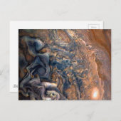 Wolken wirbeln des Planeten Jupiter Nah auf Postkarte (Vorne/Hinten)